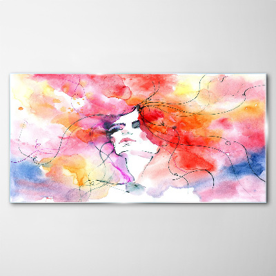 Schilderij op glas Een kleurrijke weerspiegeling van emoties