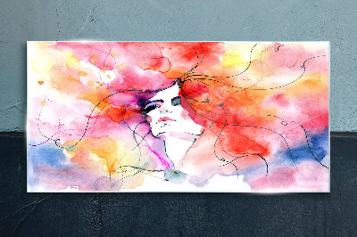 Schilderij op glas Een kleurrijke weerspiegeling van emoties