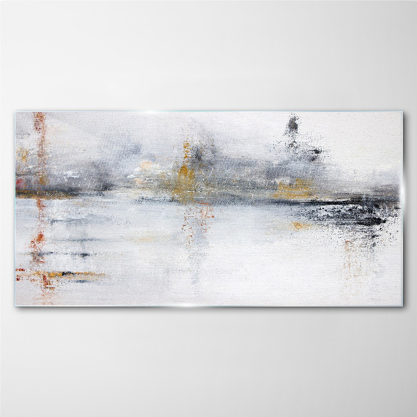 Schilderij op glas Abstract landschap in grijstinten