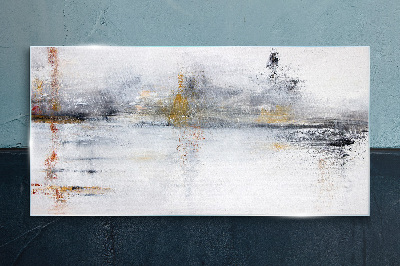 Schilderij op glas Abstract landschap in grijstinten