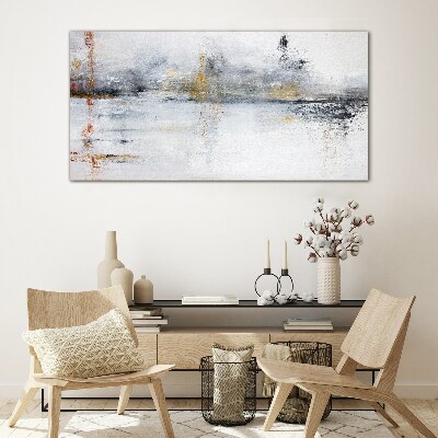 Schilderij op glas Abstract landschap in grijstinten