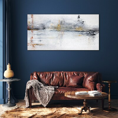 Schilderij op glas Abstract landschap in grijstinten