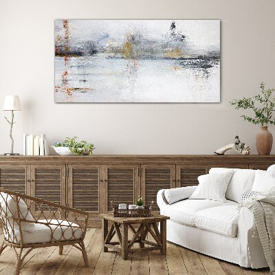 Schilderij op glas Abstract landschap in grijstinten