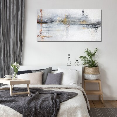 Schilderij op glas Abstract landschap in grijstinten