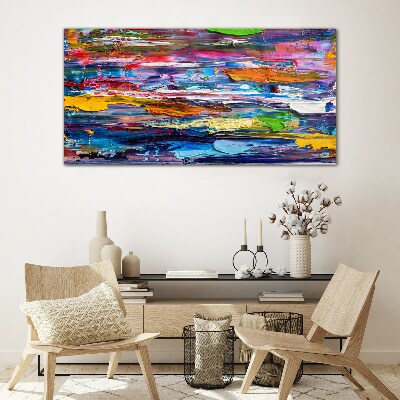 Foto op glas Kleurrijk abstract landschap