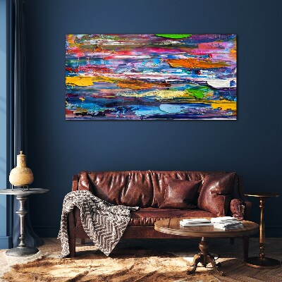 Foto op glas Kleurrijk abstract landschap