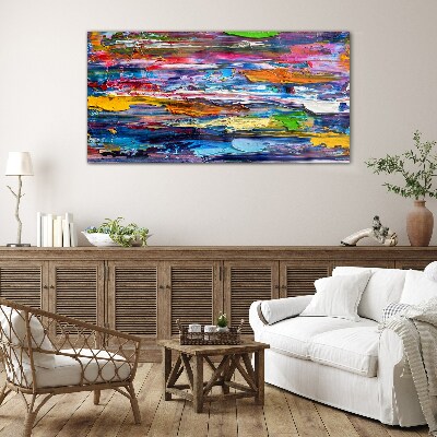 Foto op glas Kleurrijk abstract landschap
