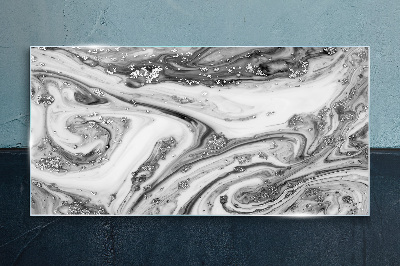 Foto op glas Monochromatische wervelingen met metalen accenten