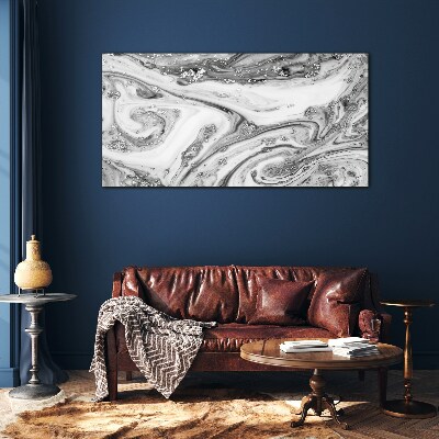 Foto op glas Monochromatische wervelingen met metalen accenten