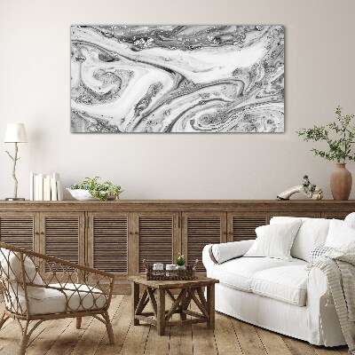 Foto op glas Monochromatische wervelingen met metalen accenten