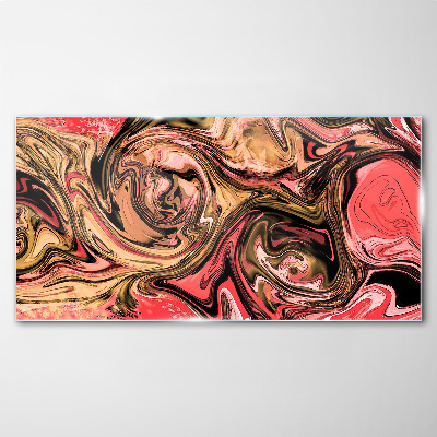 Glas foto Abstracte wervelingen in tinten roze