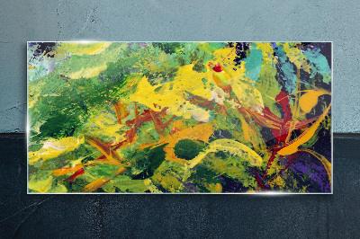 Glas foto Een tropische explosie van kleur