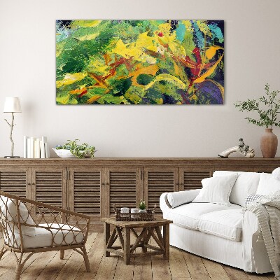 Glas foto Een tropische explosie van kleur