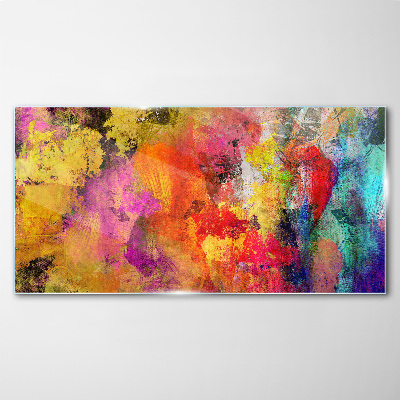 Glas foto De kleurrijke chaos van abstractie