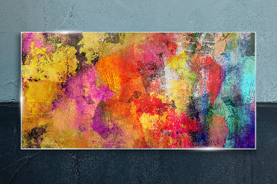 Glas foto De kleurrijke chaos van abstractie