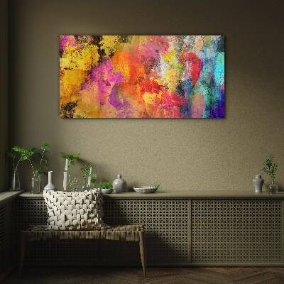 Glas foto De kleurrijke chaos van abstractie