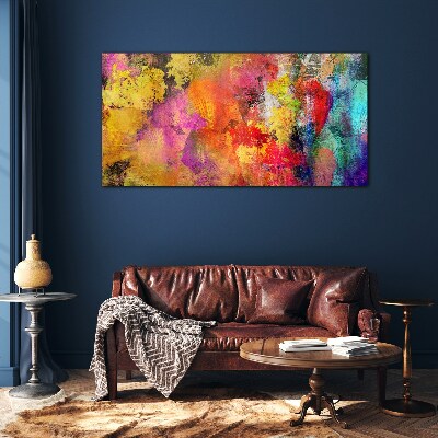 Glas foto De kleurrijke chaos van abstractie