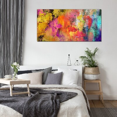 Glas foto De kleurrijke chaos van abstractie