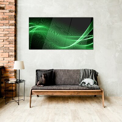 Glas foto Groene energiegolven