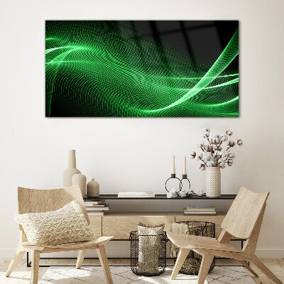 Glas foto Groene energiegolven