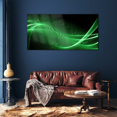 Glas foto Groene energiegolven