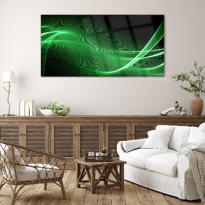 Glas foto Groene energiegolven