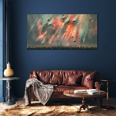 Schilderij op glas Apocalyptisch stadslandschap