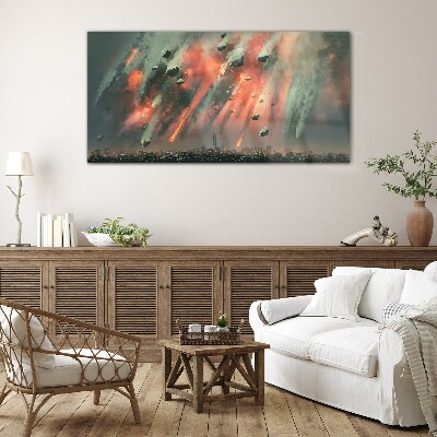 Schilderij op glas Apocalyptisch stadslandschap