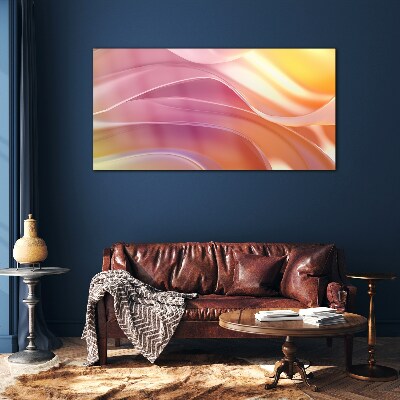 Foto op glas Golven van kleur in pasteltinten