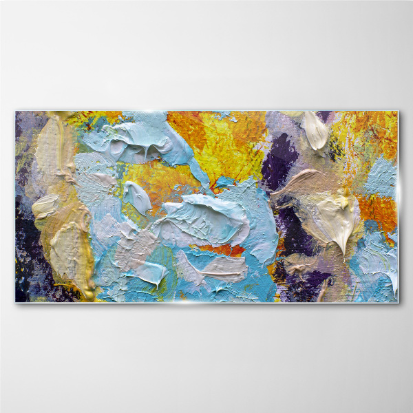 Glas foto Abstracte explosie van kleuren