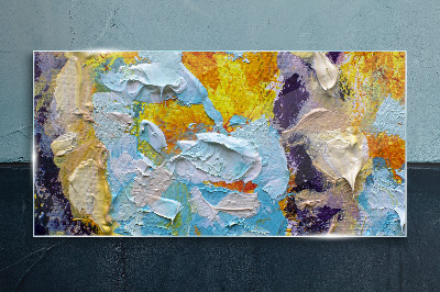 Glas foto Abstracte explosie van kleuren