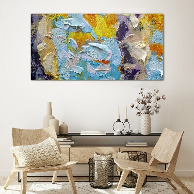 Glas foto Abstracte explosie van kleuren