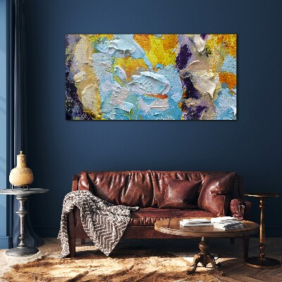 Glas foto Abstracte explosie van kleuren