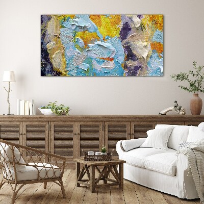 Glas foto Abstracte explosie van kleuren