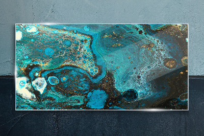 Foto op glas Oceaanwervelingen van kleur