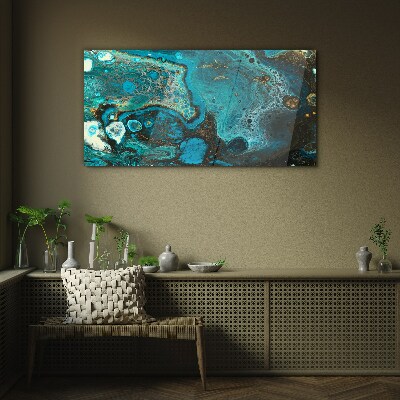 Foto op glas Oceaanwervelingen van kleur