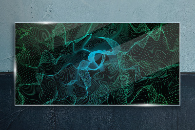 Schilderij op glas Golven en lijnen in beweging