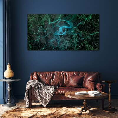 Schilderij op glas Golven en lijnen in beweging