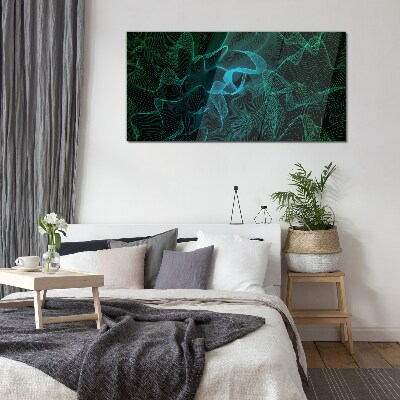 Schilderij op glas Golven en lijnen in beweging