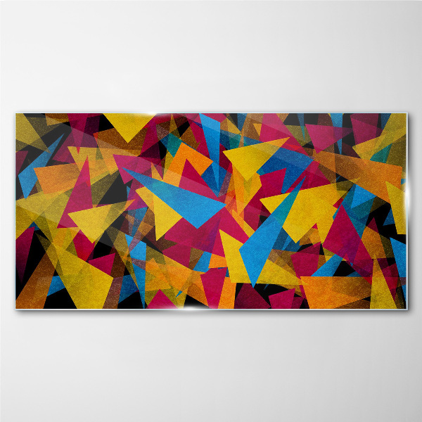 Glas foto Kleurrijke geometrieën in beweging