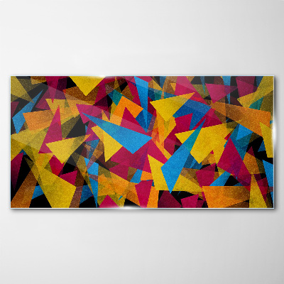 Glas foto Kleurrijke geometrieën in beweging