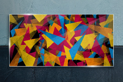 Glas foto Kleurrijke geometrieën in beweging