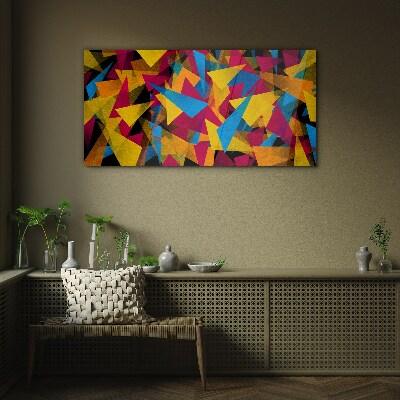 Glas foto Kleurrijke geometrieën in beweging