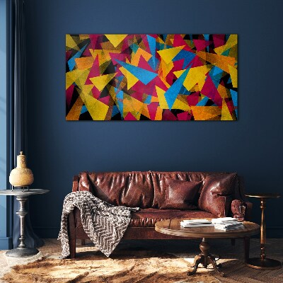 Glas foto Kleurrijke geometrieën in beweging