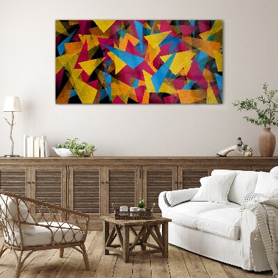 Glas foto Kleurrijke geometrieën in beweging