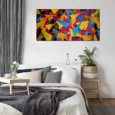 Glas foto Kleurrijke geometrieën in beweging