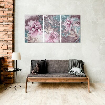 Foto op glas Een bloemendroom in pasteltinten