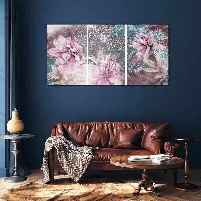 Foto op glas Een bloemendroom in pasteltinten