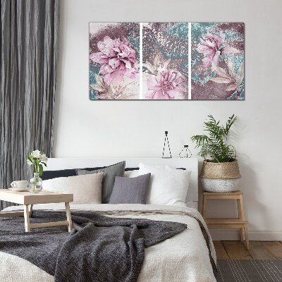 Foto op glas Een bloemendroom in pasteltinten