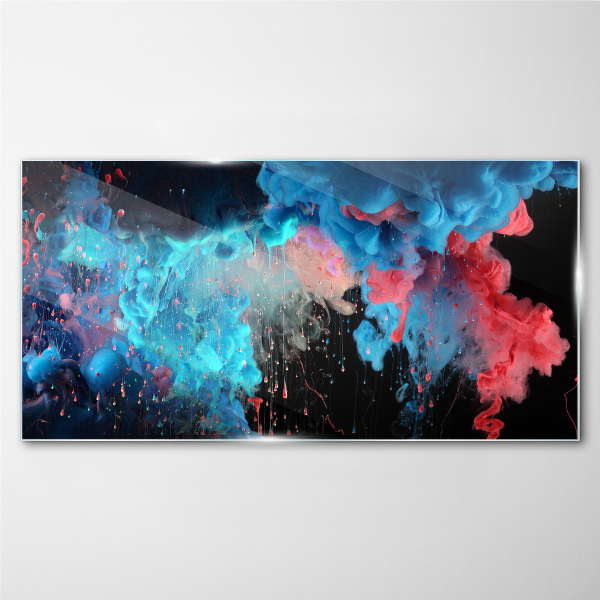 Glas foto Kleurrijke wolken in beweging